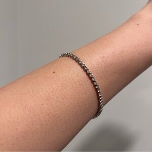 NEW Diamonique Silver Tennis Bracelet